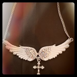 Cross wing necklace